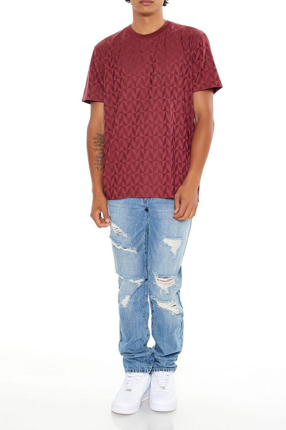 Geo Print Crew Short-Sleeve Tee | Forever 21 Product Image