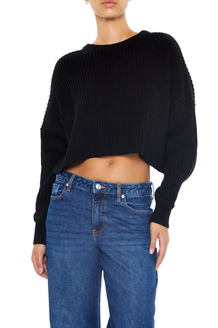 Cropped Rib-Knit Sweater | Forever 21 Product Image