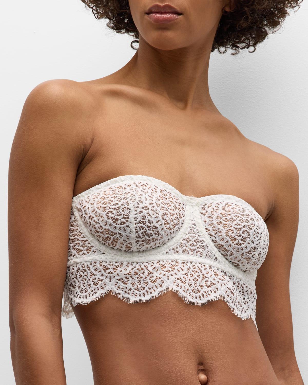 Monique Strapless Geometric Lace Bra Product Image