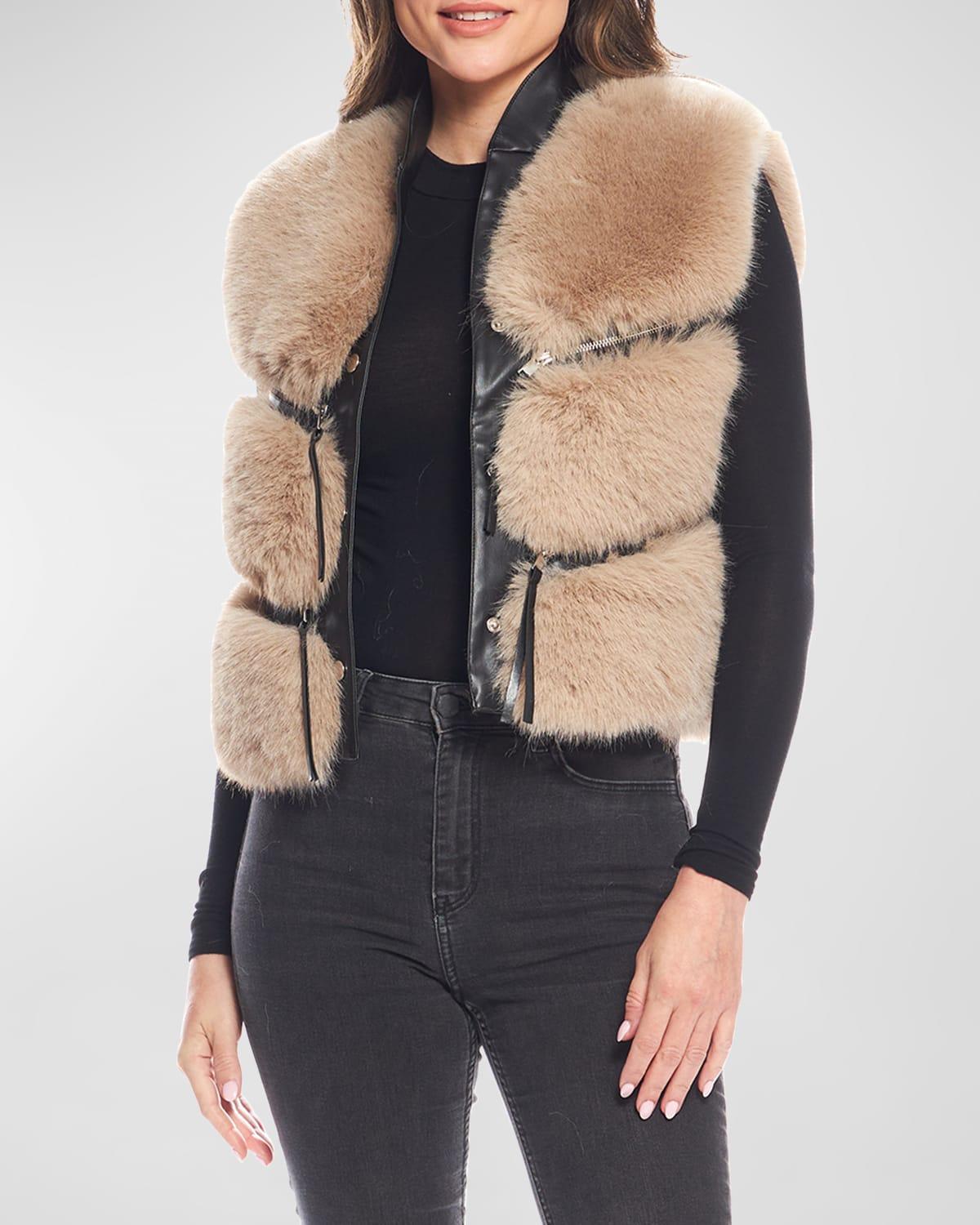 La Moda Fox Faux Fur Vest Product Image