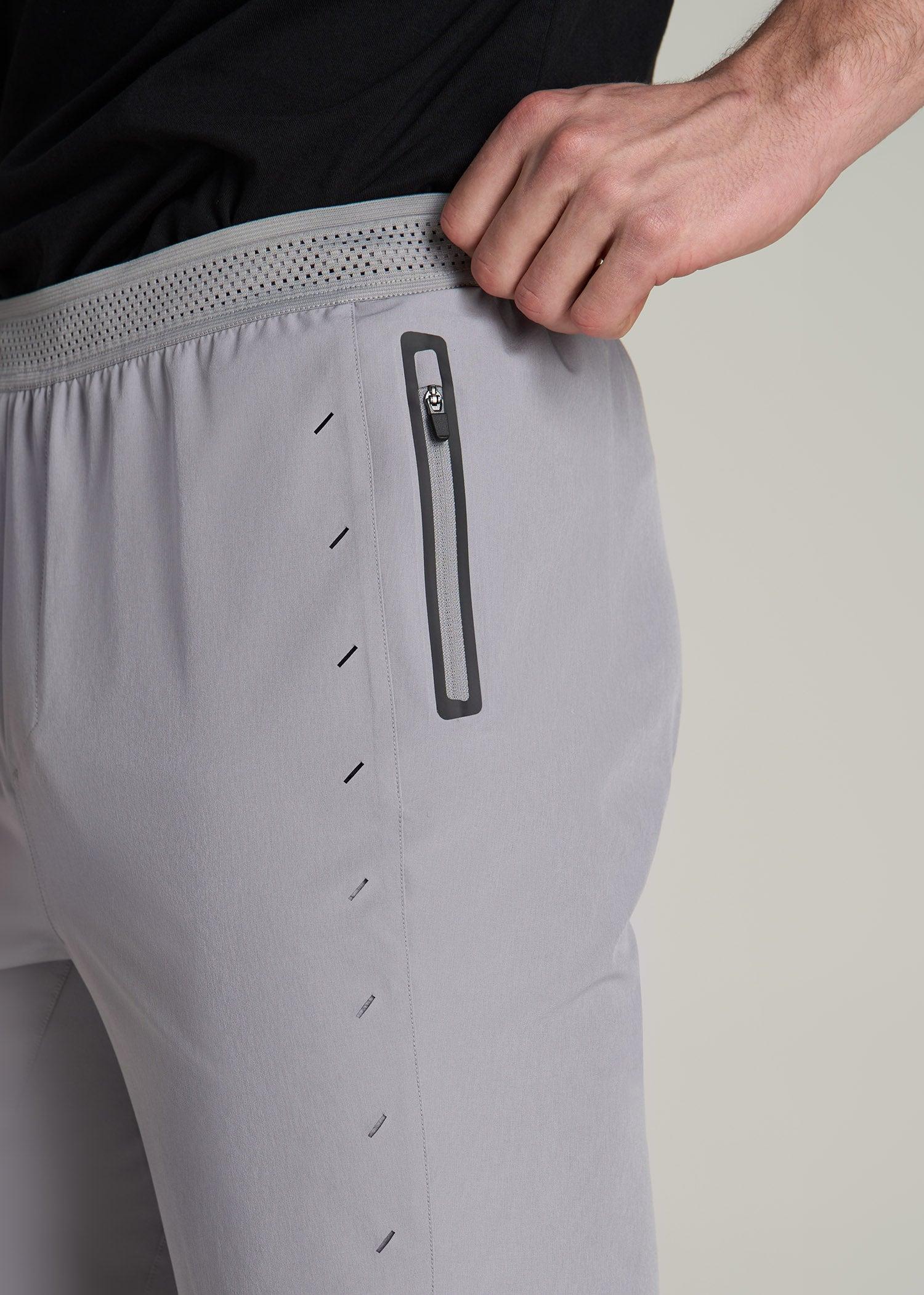 Featherweight Perforated Training Shorts for Tall Men in Olive Product Image