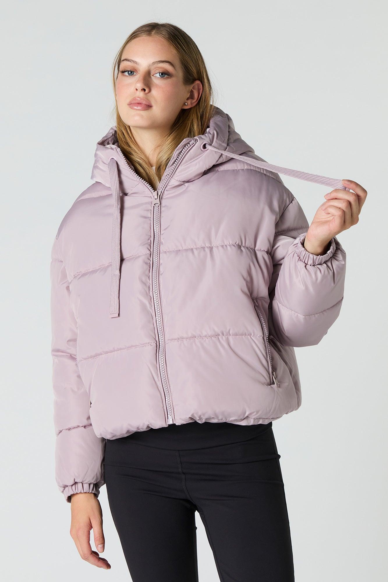 Drawstring Hood Puffer Jacket Female Product Image