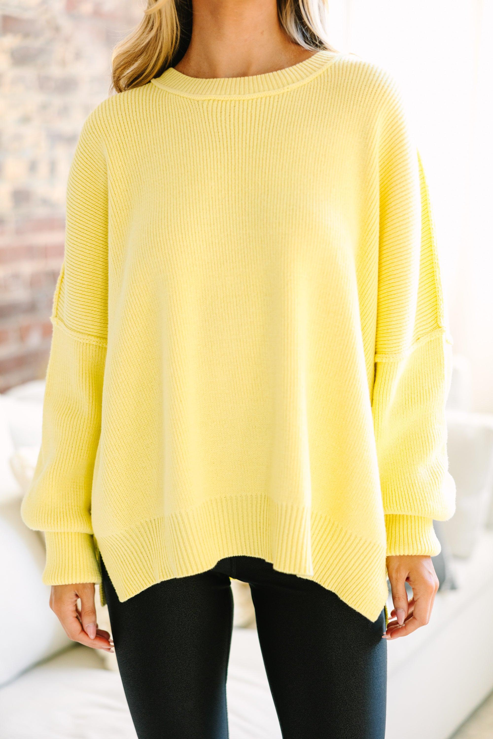 Give You Joy Yellow Dolman Sweater Female Product Image