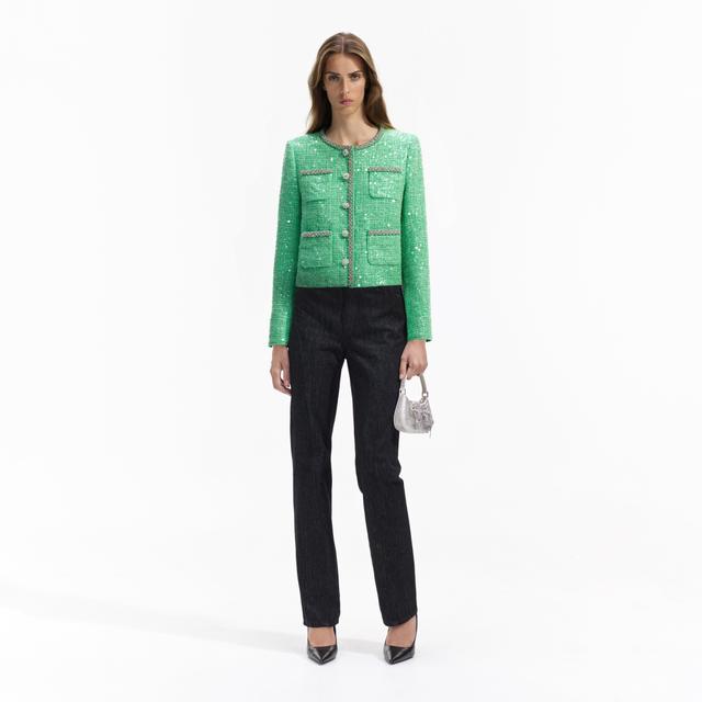 Green Boucle Jacket Product Image