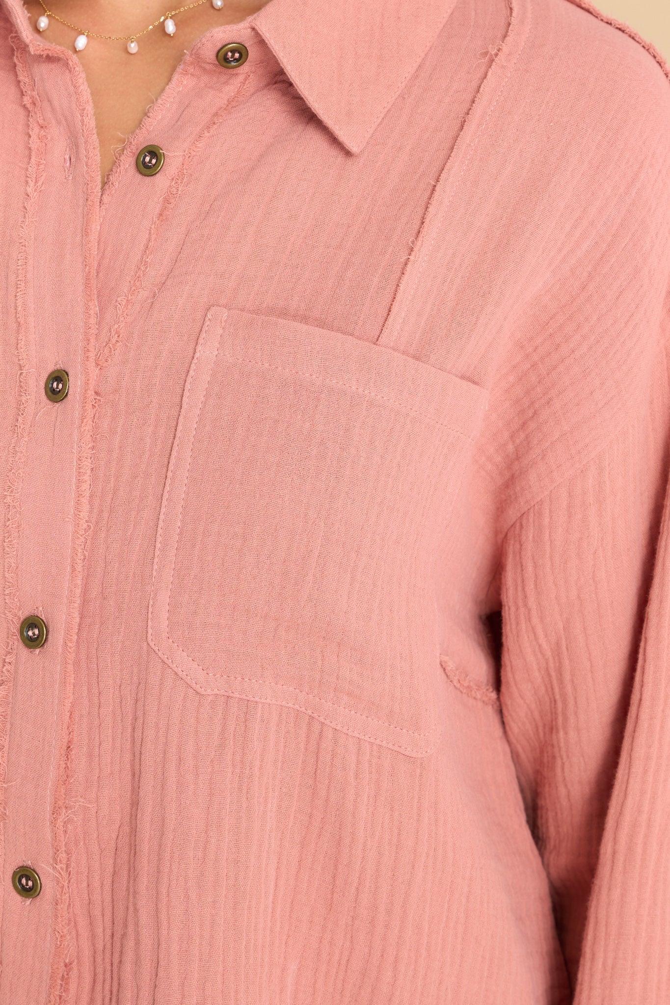 Totally Convinced Blush Top Pink Product Image