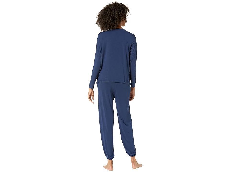 Eberjey Gisele Slouchy Pajama Set (Navy/Ivory) Women's Pajama Sets Product Image