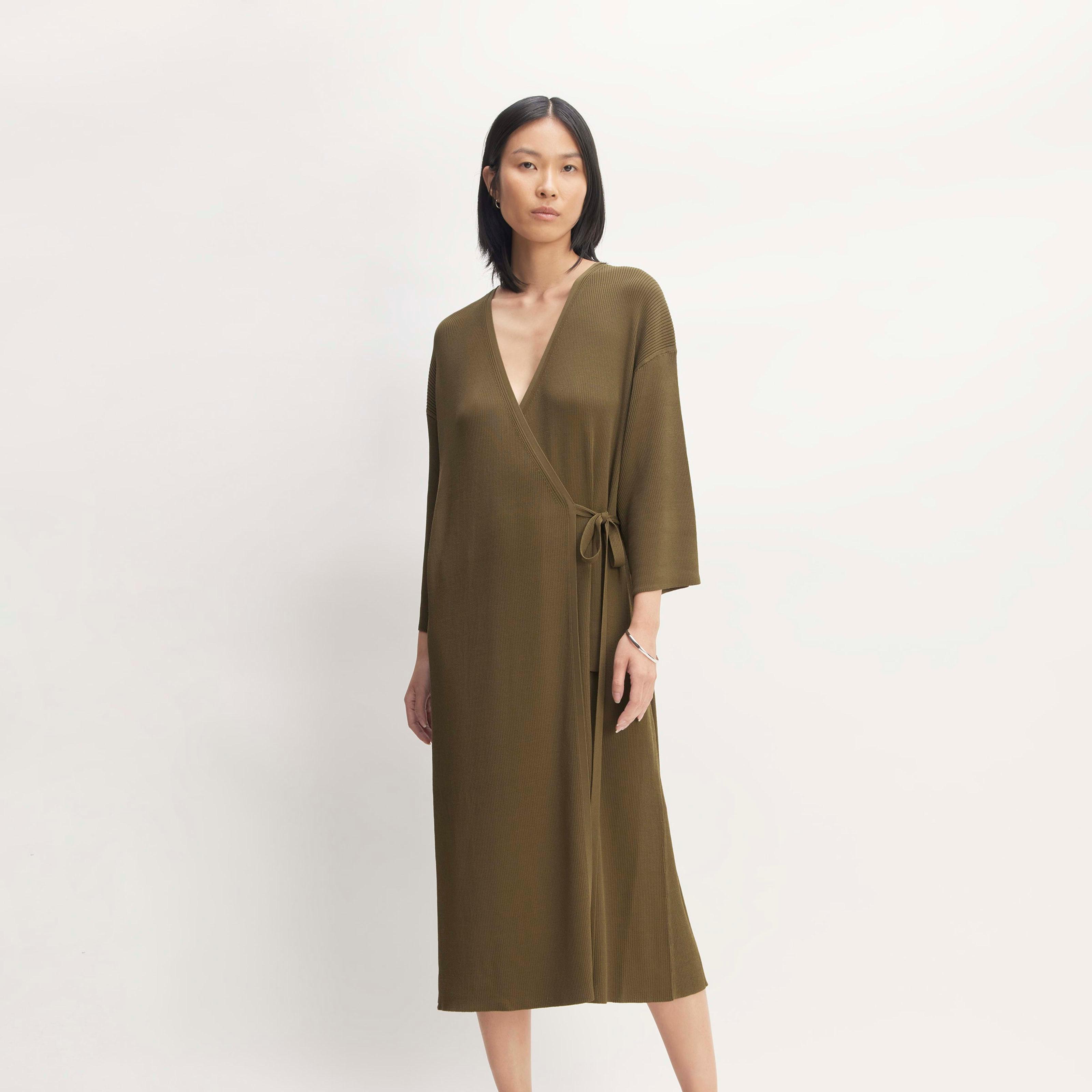 Womens Ribbed Wrap Midi Dress by Everlane Product Image