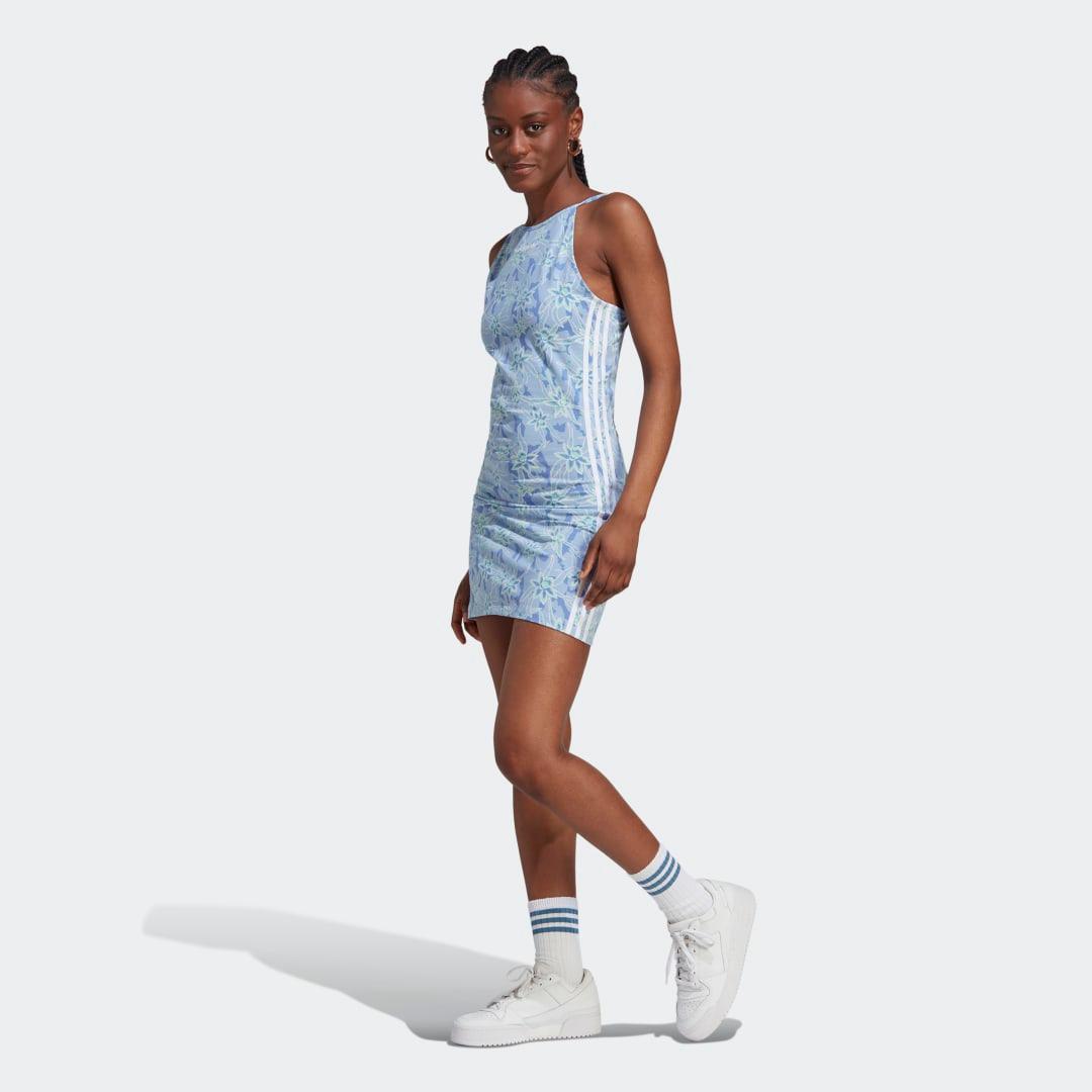 adidas Island Club Tight Dress Blue Tint XS Womens product image