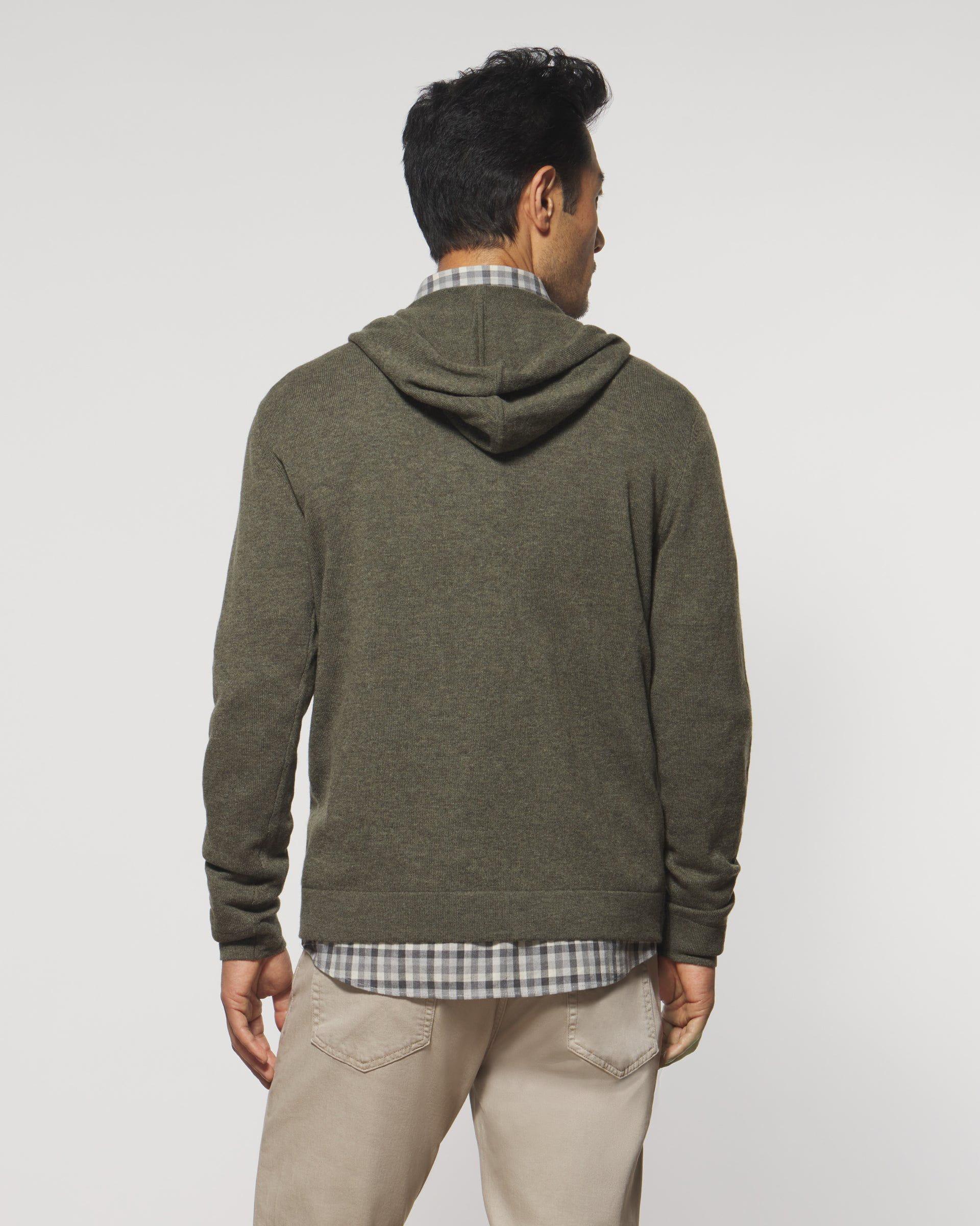 johnnie-O Mitch Wool Cashmere Blend 1/4 Zip Hoodie Product Image