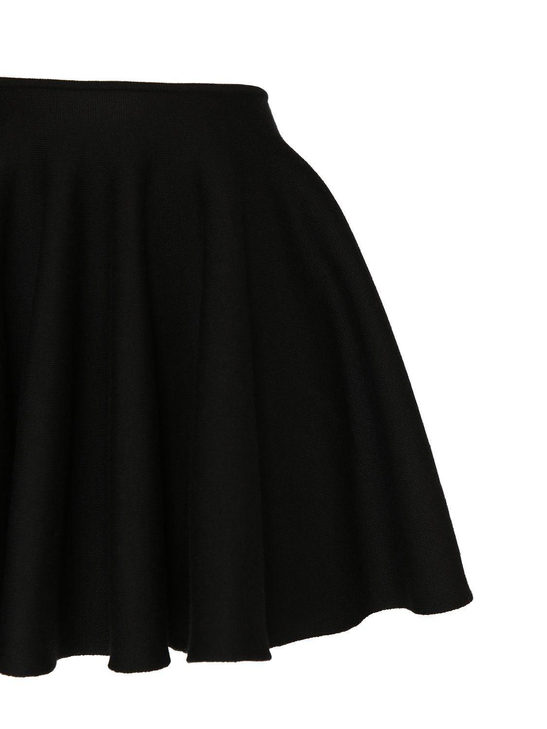 KHAITE Ulli Wool Mini Skirt In Black Product Image