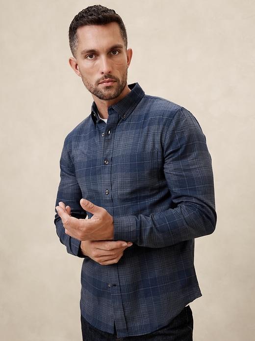 Slim Lightweight Flannel Shirt Product Image