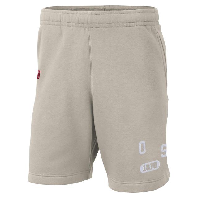 Mens Nike Cream Ohio State Buckeyes Fleece Shorts Product Image