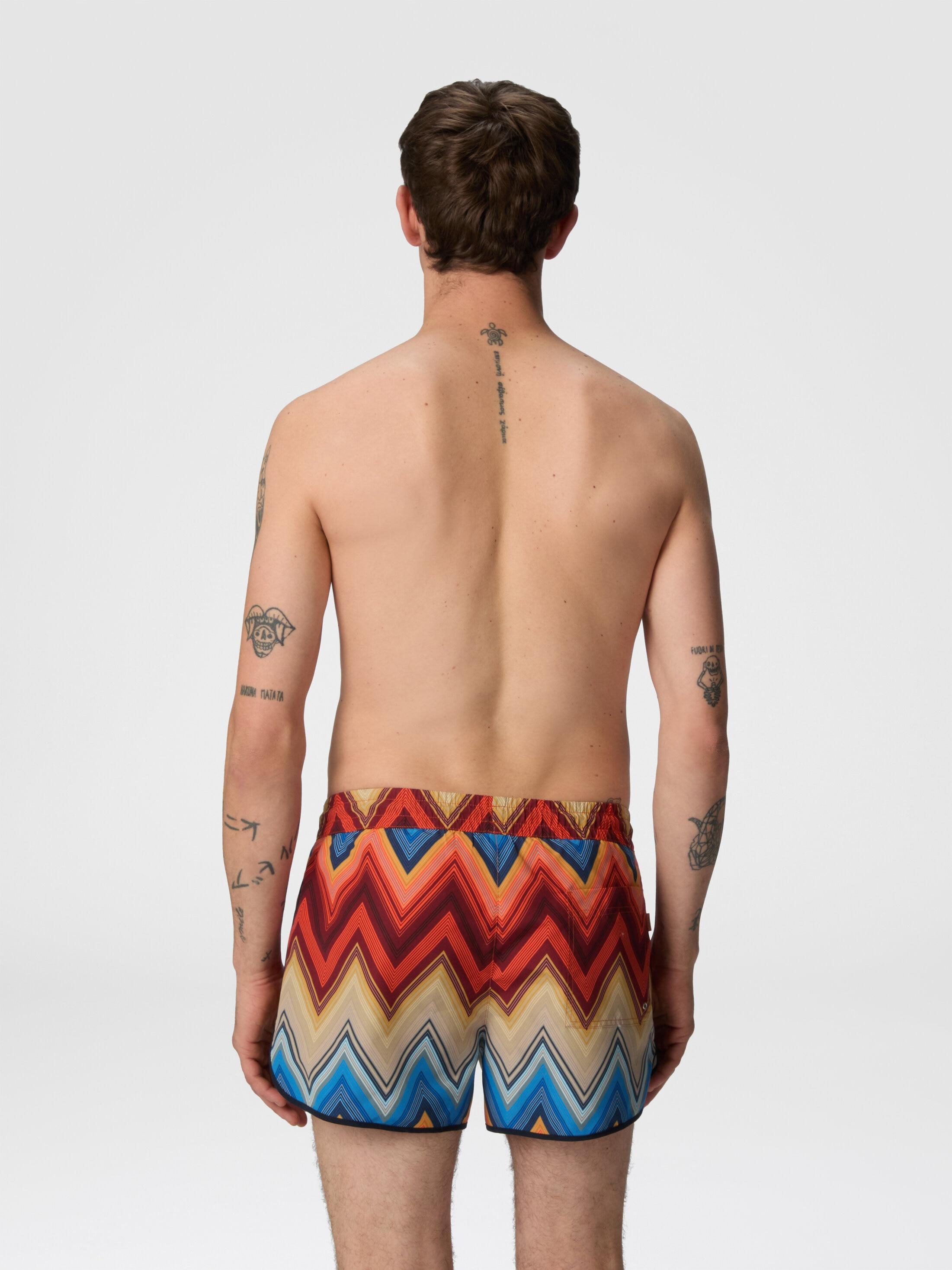 Swim shorts with macro zigzag print Product Image