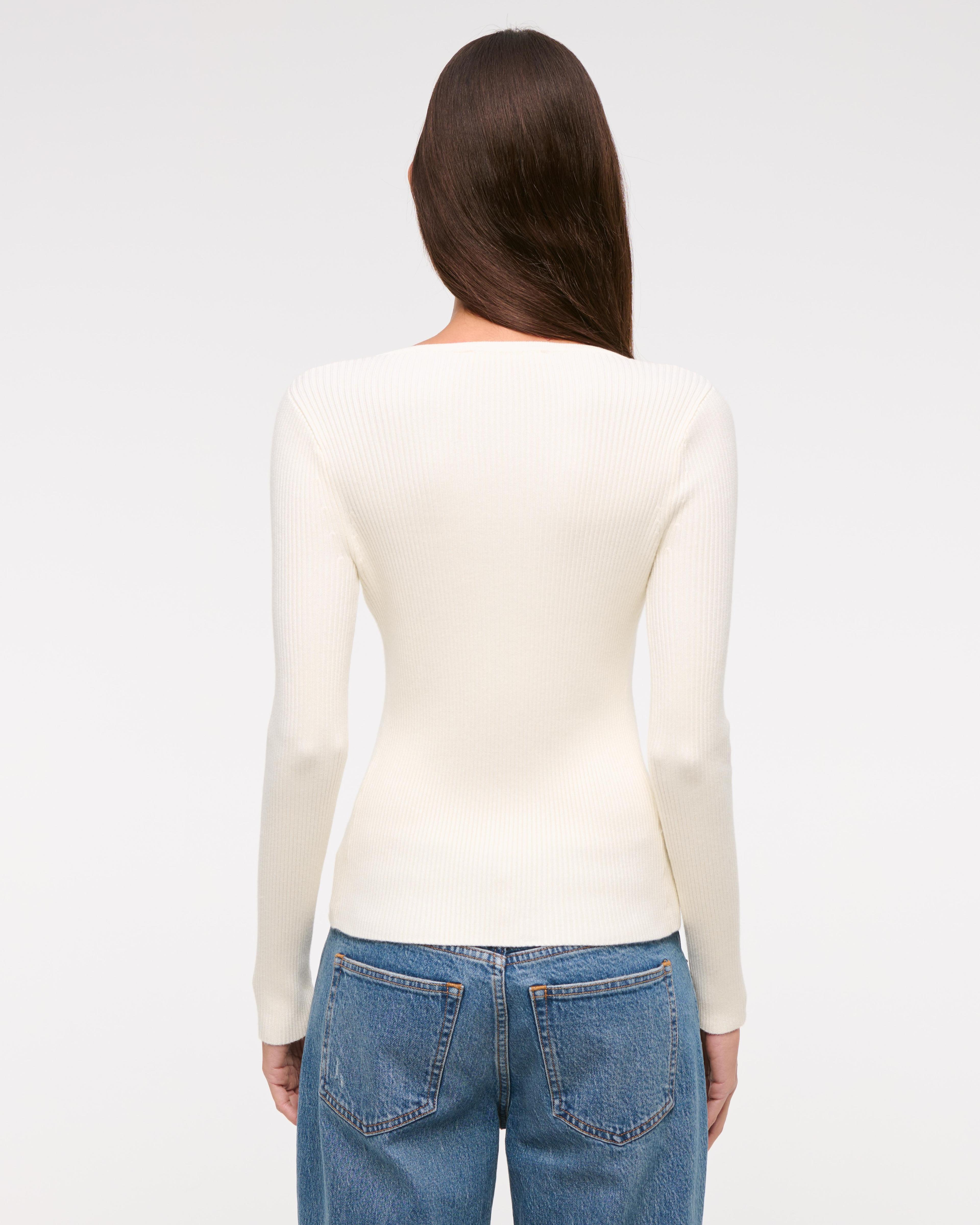 Slim Ribbed Tie-Front Cardigan Product Image