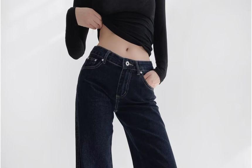 Low Rise Flared Jeans Product Image