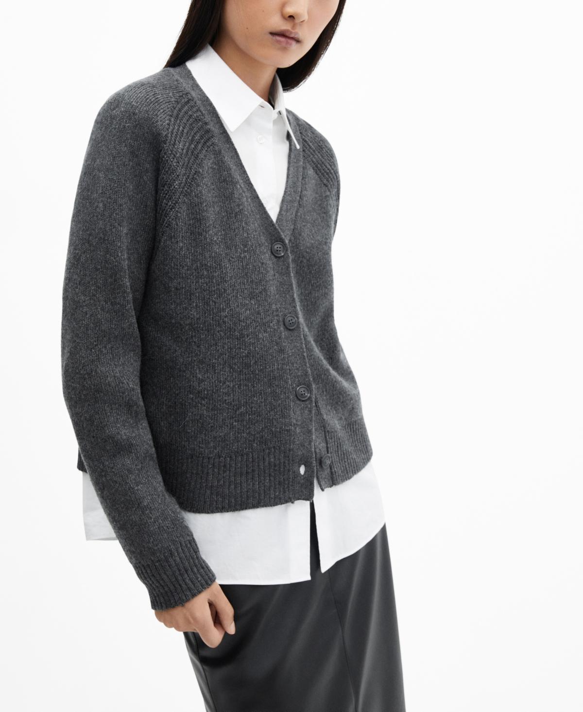 Mango Womens Button Knit Cardigan Product Image