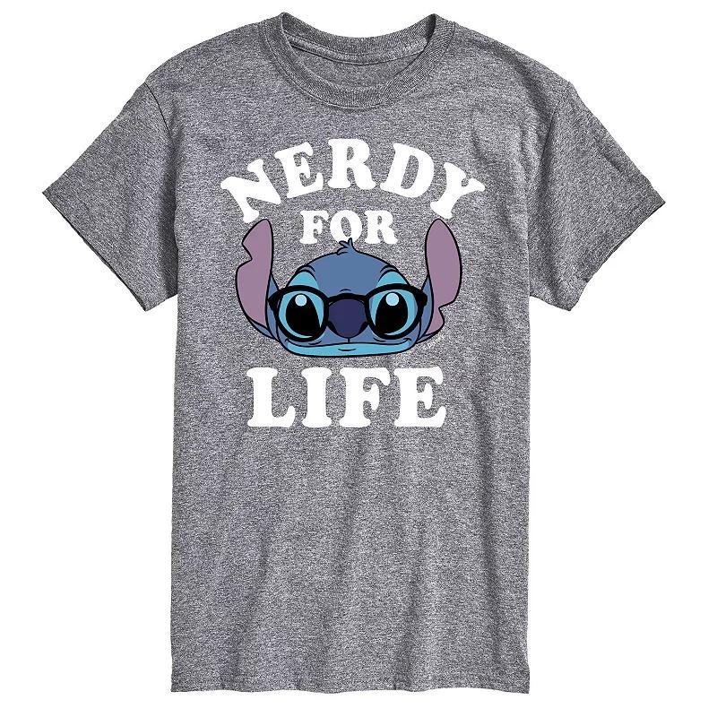 Disneys Lilo and Stitch Big & Tall Nerdy For Life Graphic Tee, Mens Product Image