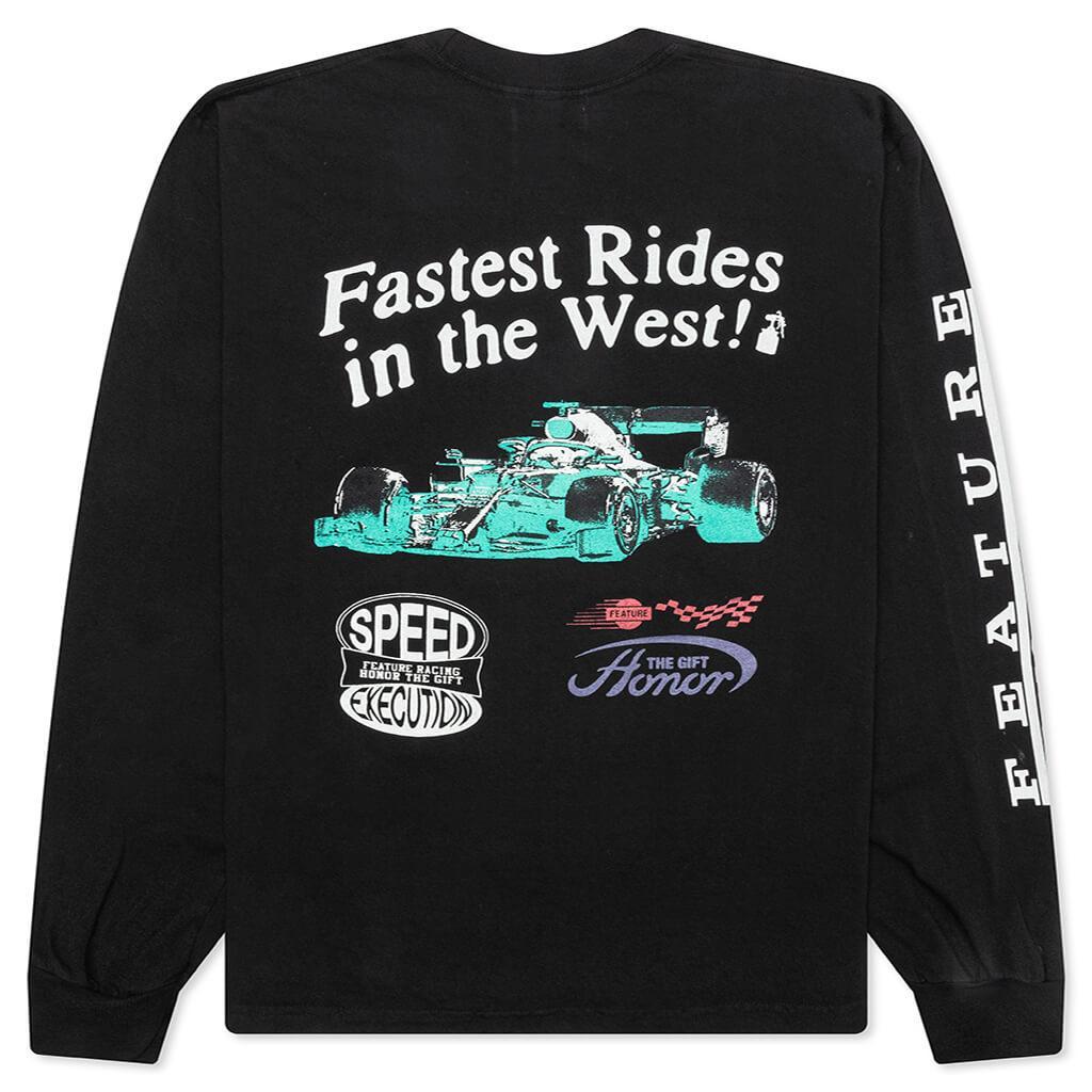 Feature x Honor The Gift Fastest Rides L/S Tee - Faded Black Male Product Image