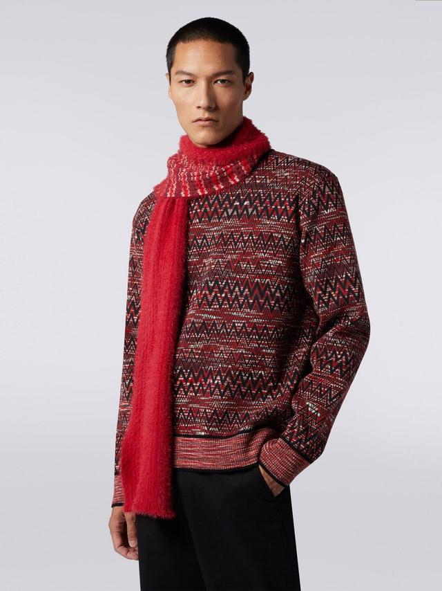 Scarf in double-sided wool blend Red | Missoni Product Image