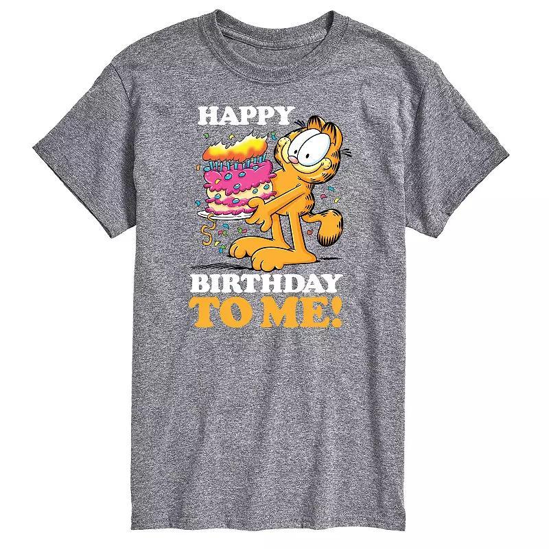 Big & Tall Garfield Happy Birthday Graphic Tee, Mens Product Image