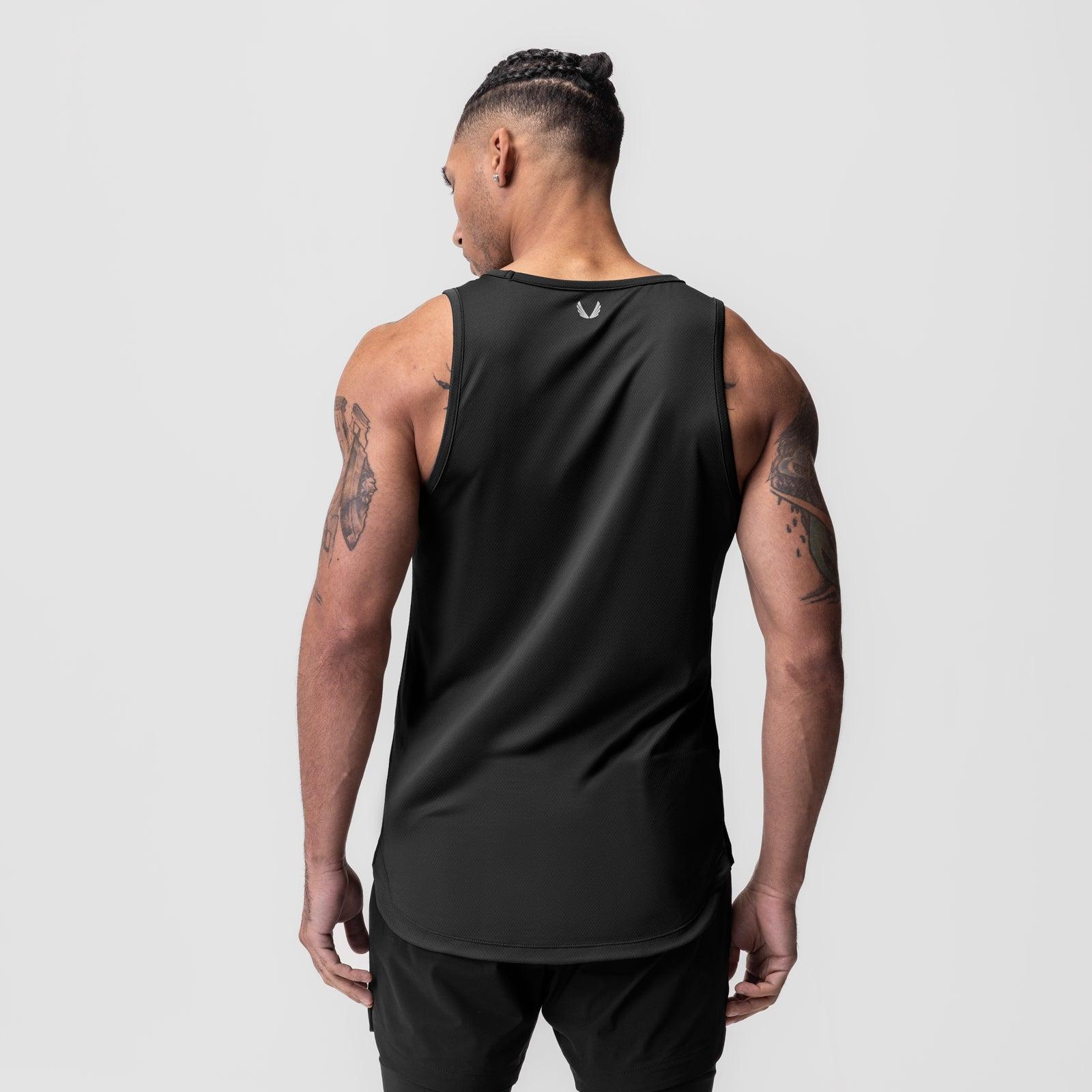 0830. AeroSilver® Tank Top - Black "Box Logo" Product Image