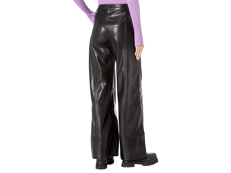 7 For All Mankind Faux Leather Easy Trousers (Jet Set) Women's Casual Pants Product Image