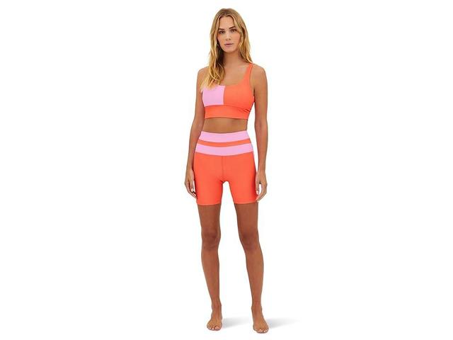 Beach Riot Samantha Shorts (Coral Beach Color-Block) Women's Clothing Product Image