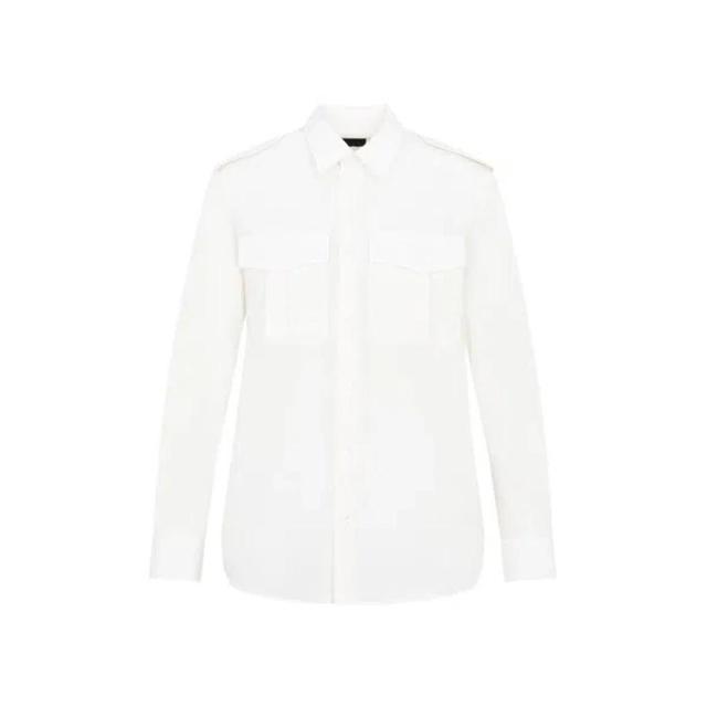 NILI LOTAN Jeanette Silk Shirt In White Product Image