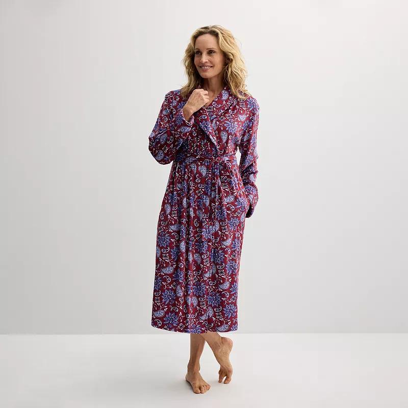 Womens Croft & Barrow Velour Robe Product Image