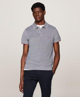 Men's Slim-Fit Mouline Oxford Polo Shirt Product Image