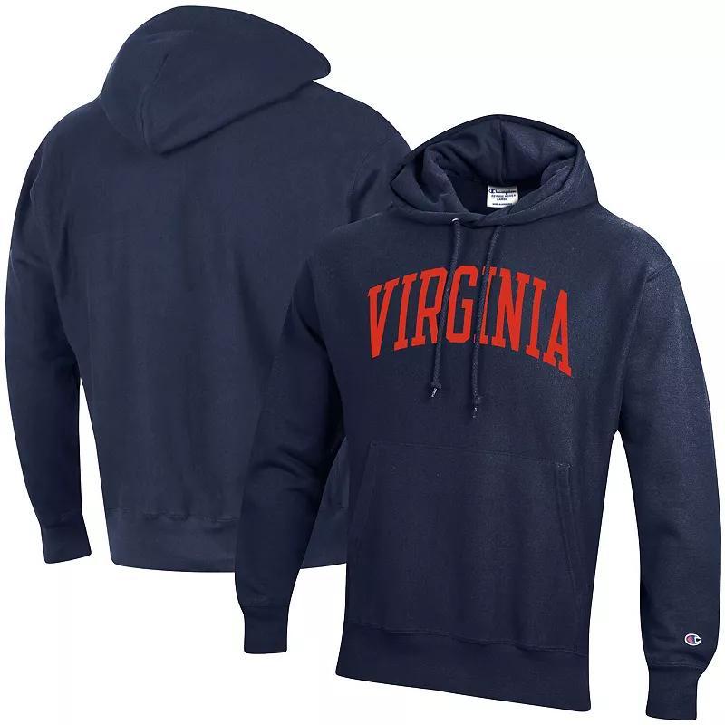 Mens Champion Virginia Cavaliers Team Arch Reverse Weave Pullover Hoodie Blue Product Image