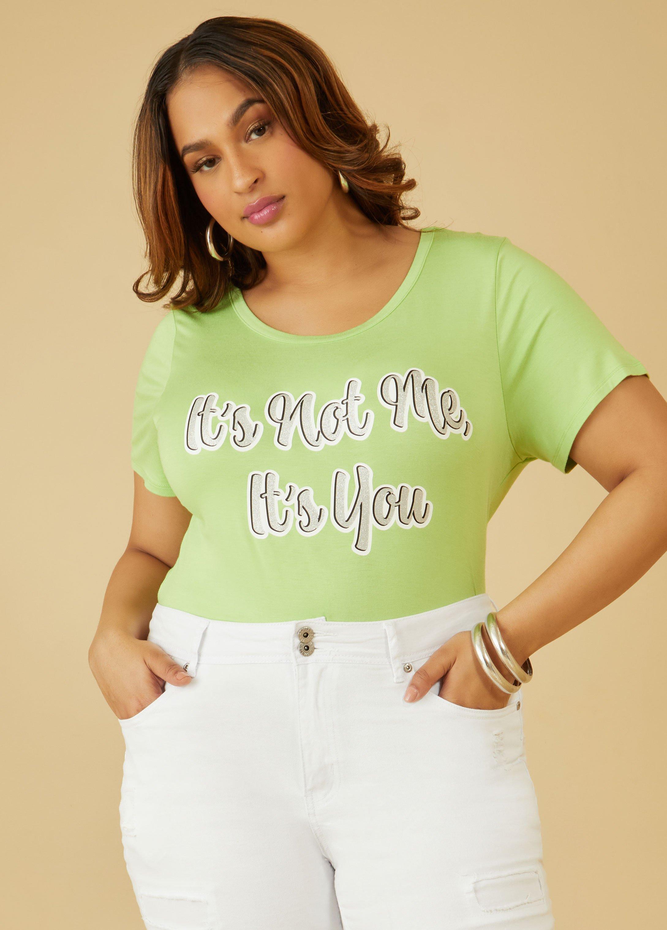 Plus Size It's Not Me, It's You Graphic Tee, - Ashley Stewart Product Image