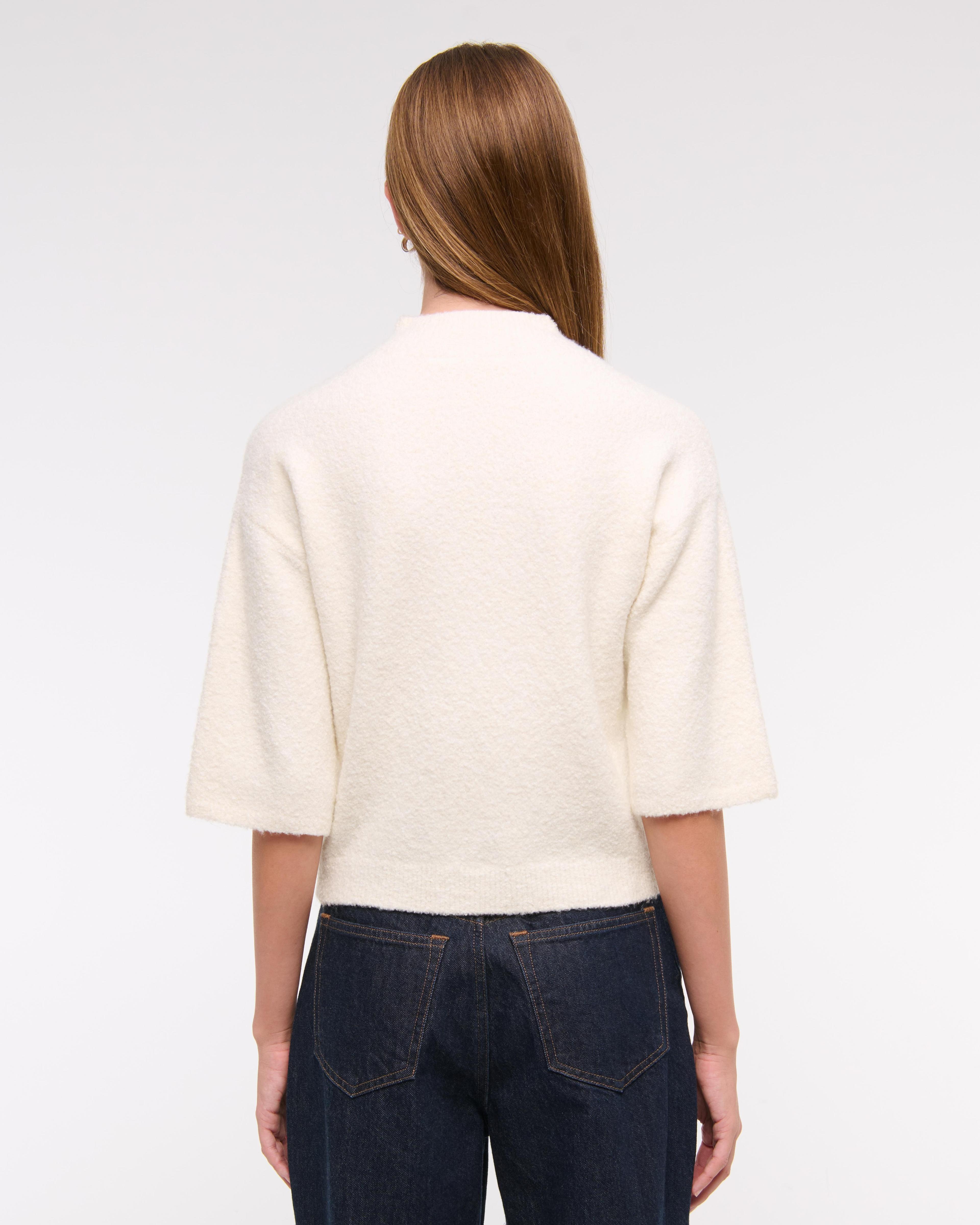 Boucle Mockneck Sweater Tee Product Image