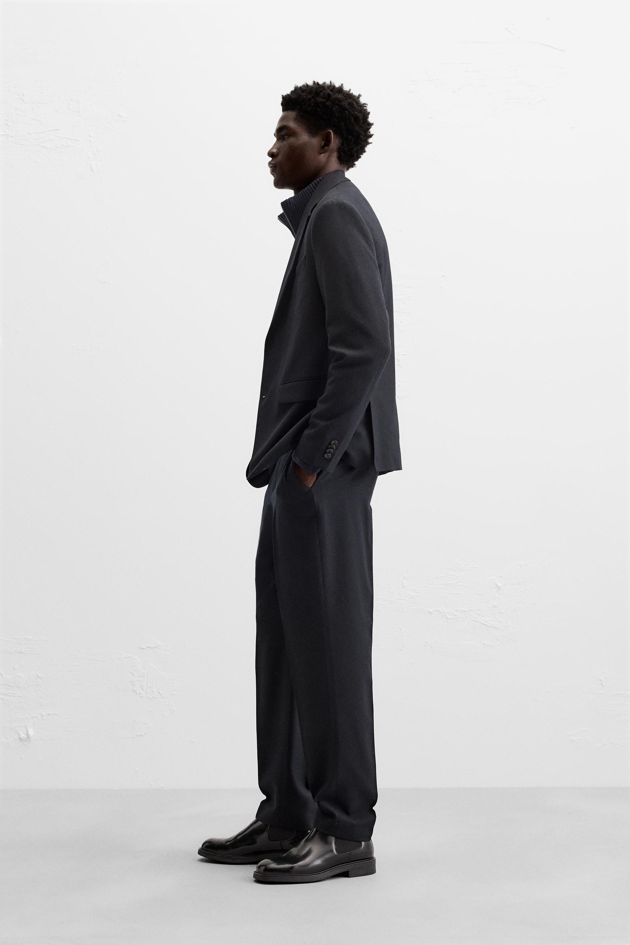 WOOL BLEND SUIT PANTS Product Image