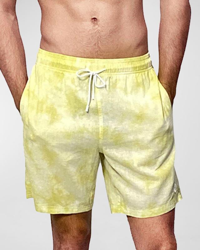 Mens Linen Tie-Dye Shorts Product Image