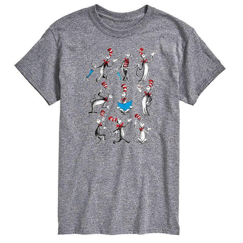 Big & Tall Dr Seuss Cat Hat Grid Tee, Mens Product Image