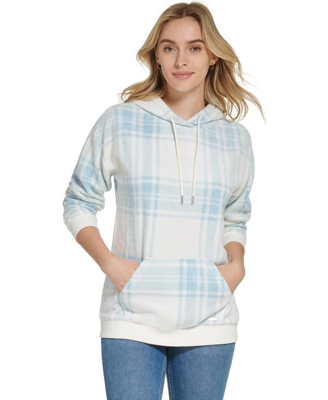 Andrew Marc Sport Womens Plaid Super Soft Hoodie Sweatshirt Product Image