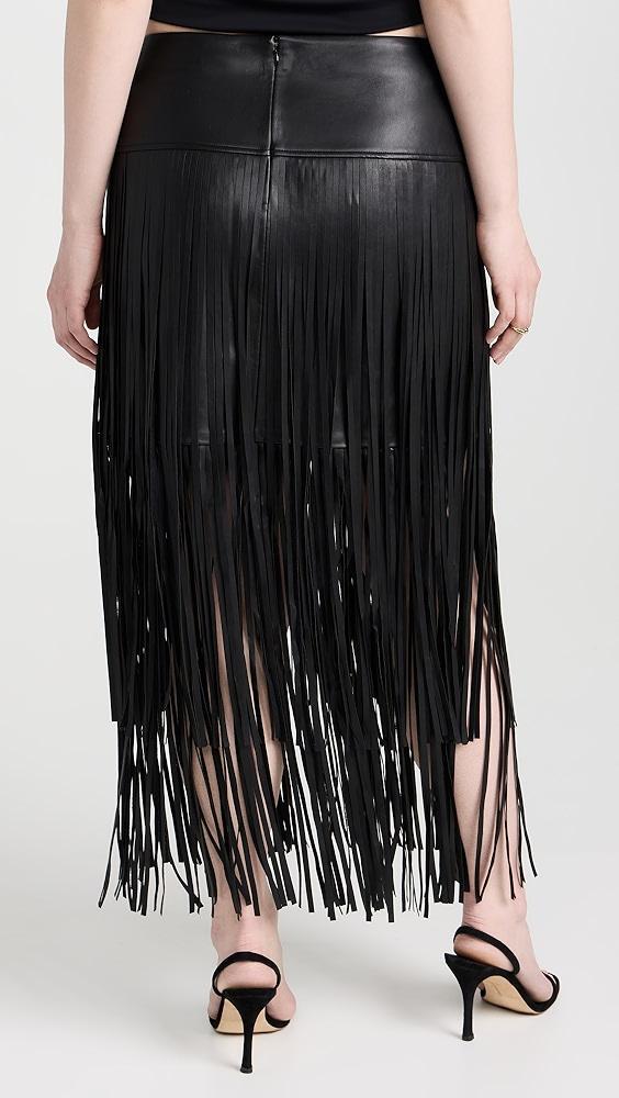 L'AGENCE Karolina Fringe Skirt | Shopbop Product Image