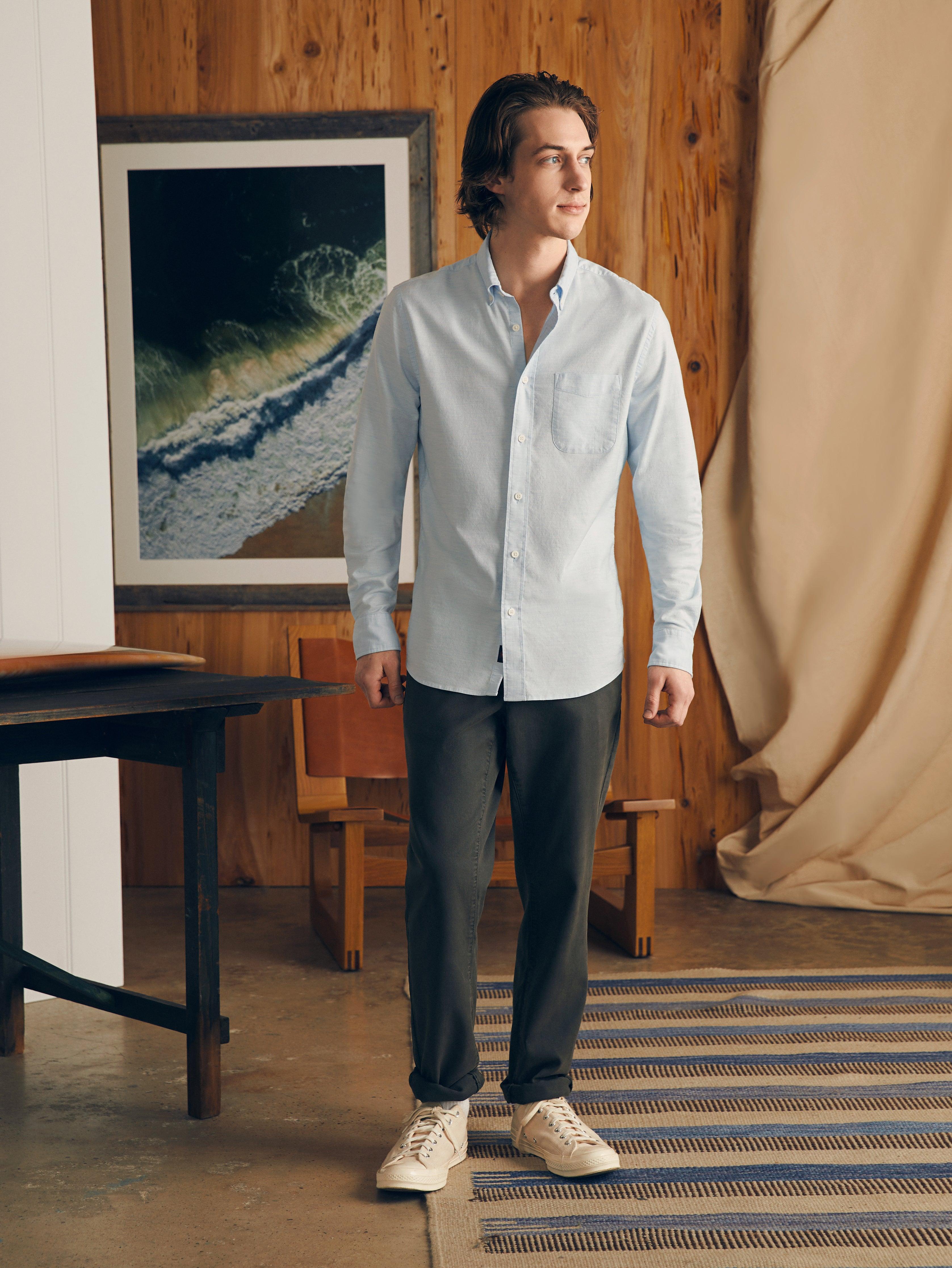 Supima Oxford Shirt - Blue Heather Product Image