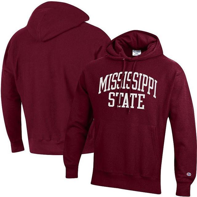 Mens Champion Maroon Mississippi State Bulldogs Team Arch Reverse Weave Pullover Hoodie Product Image