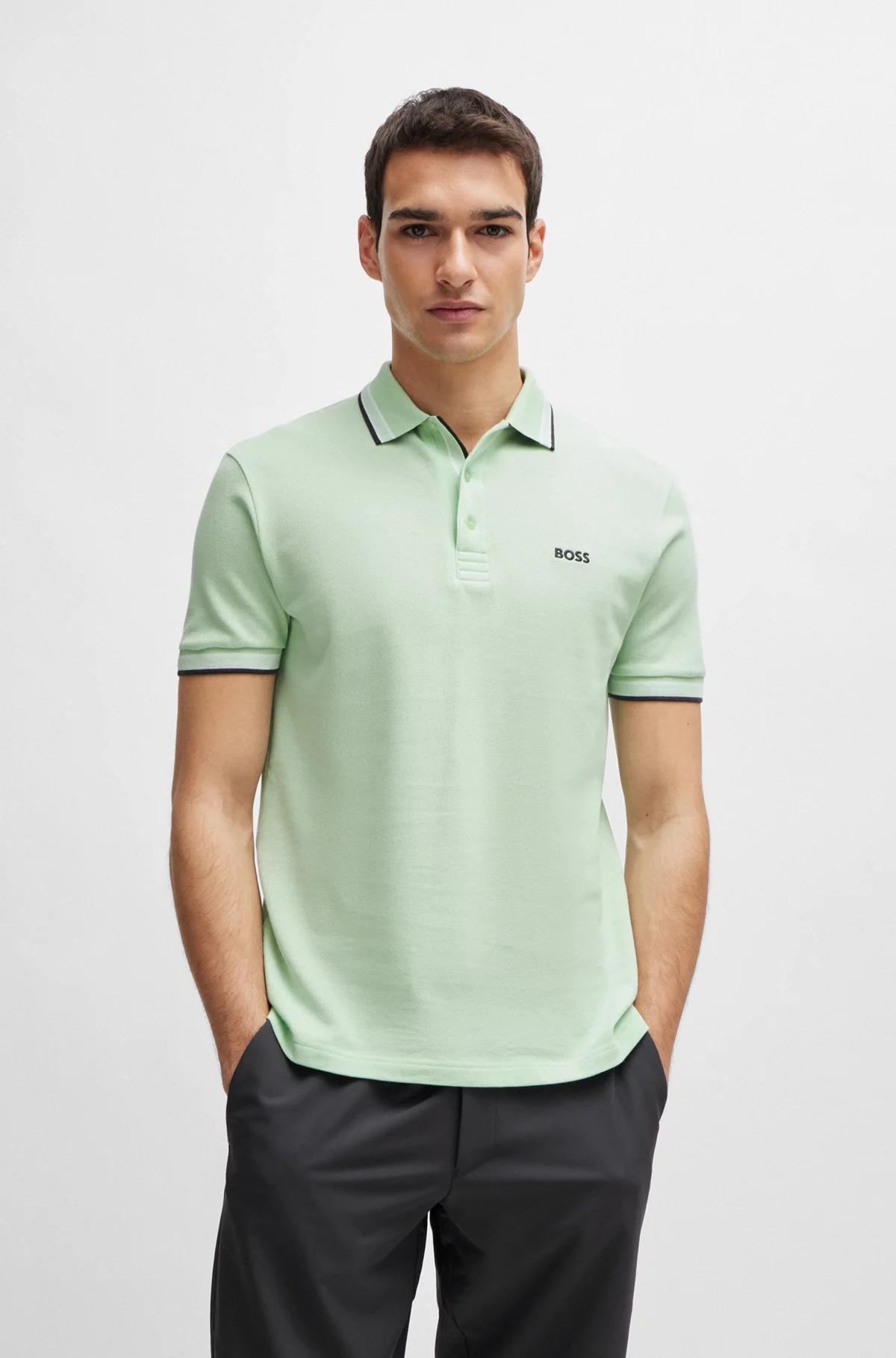 BOSS Paddy Polo with Contrast Logo Details Male Product Image