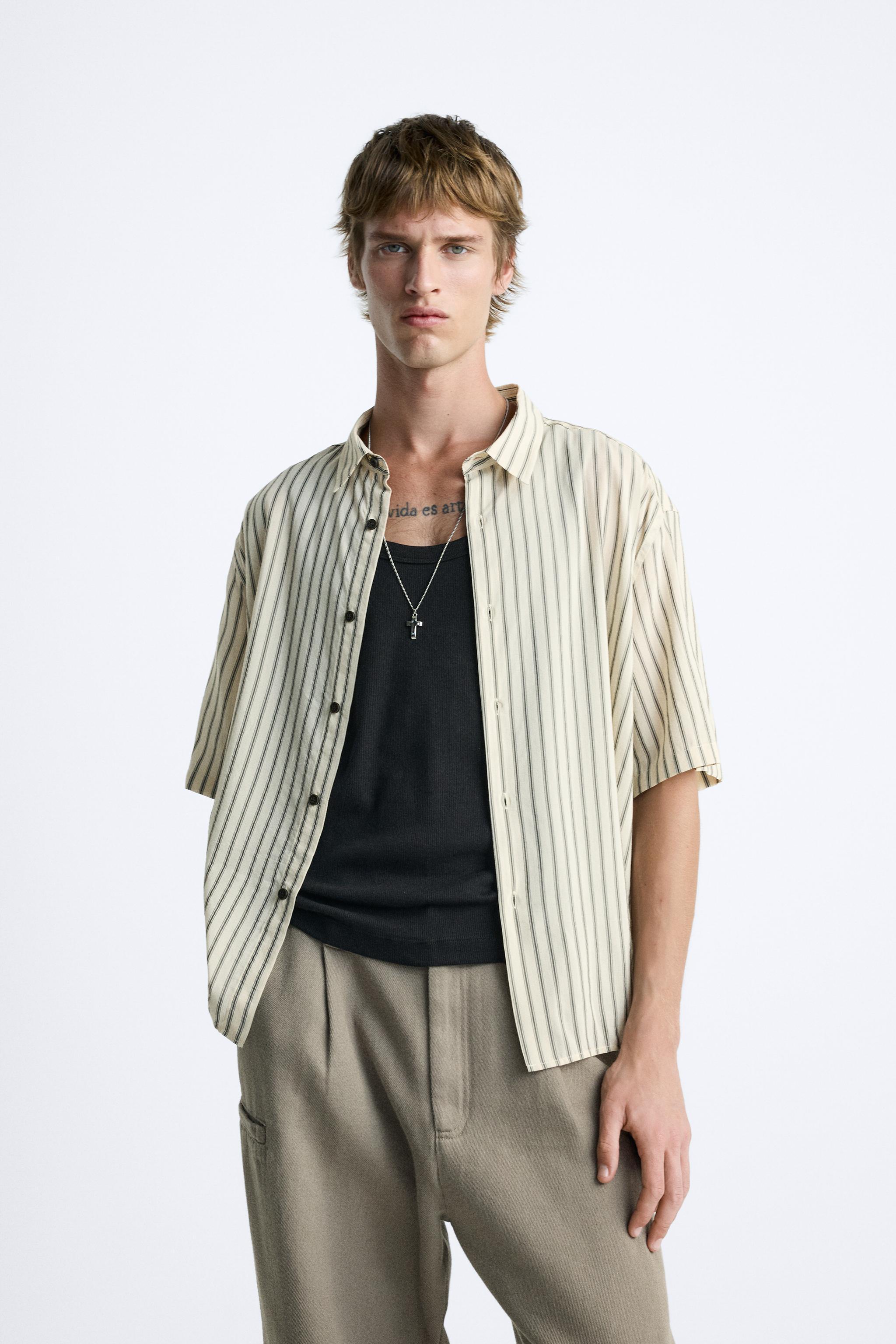 TEXTURED STRIPED SHIRT Product Image