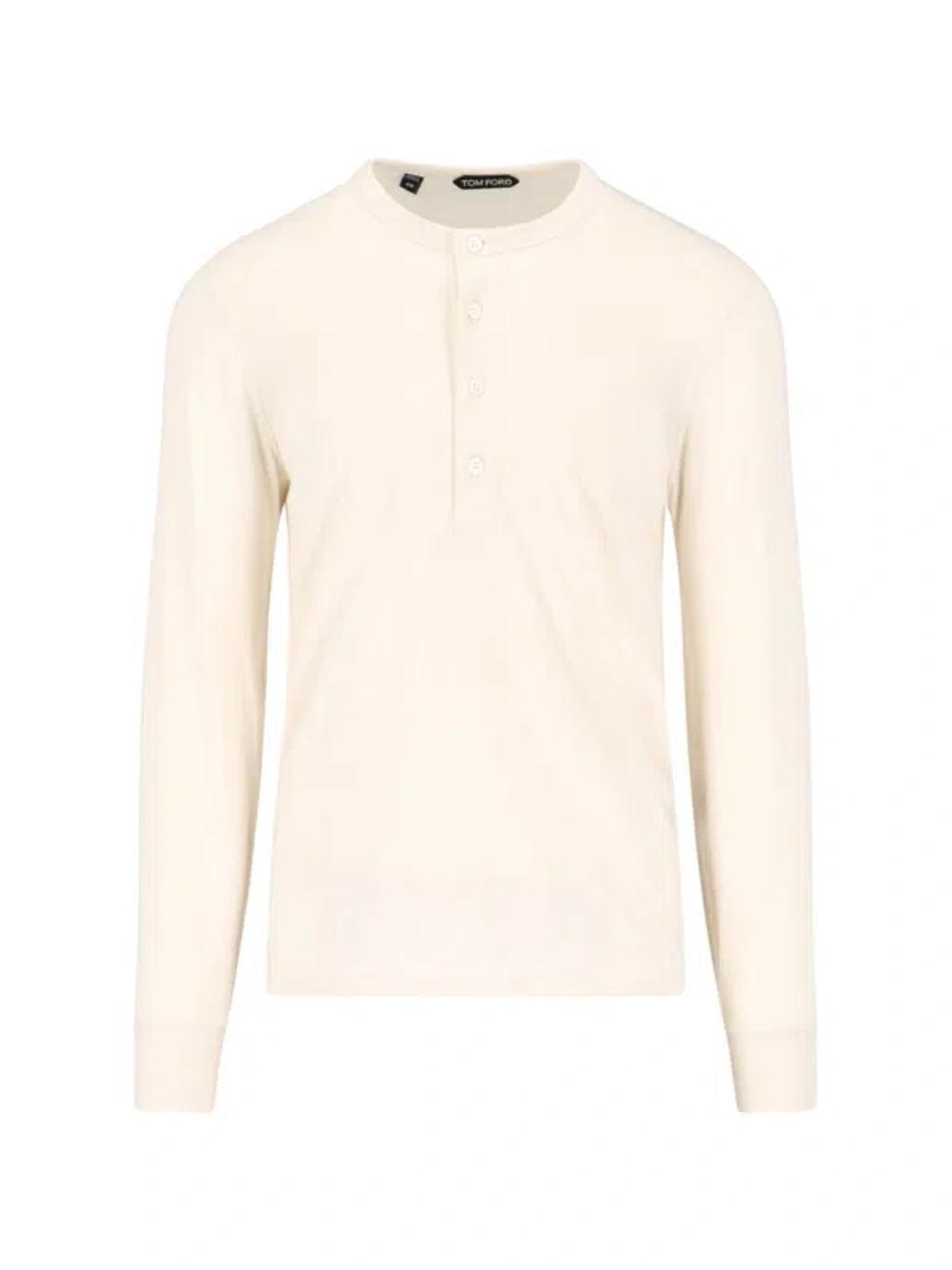 Henley Re-shirt In White Product Image