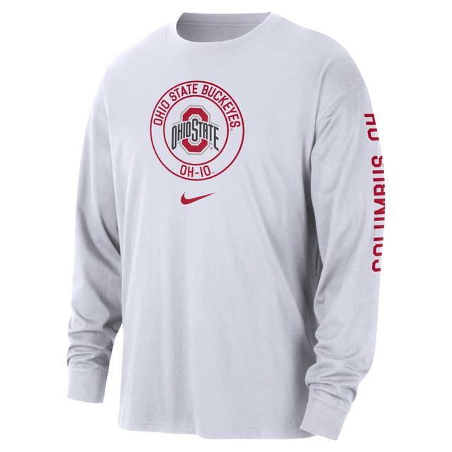 Ohio State Max90 Nike Men's College Long-Sleeve T-Shirt Product Image