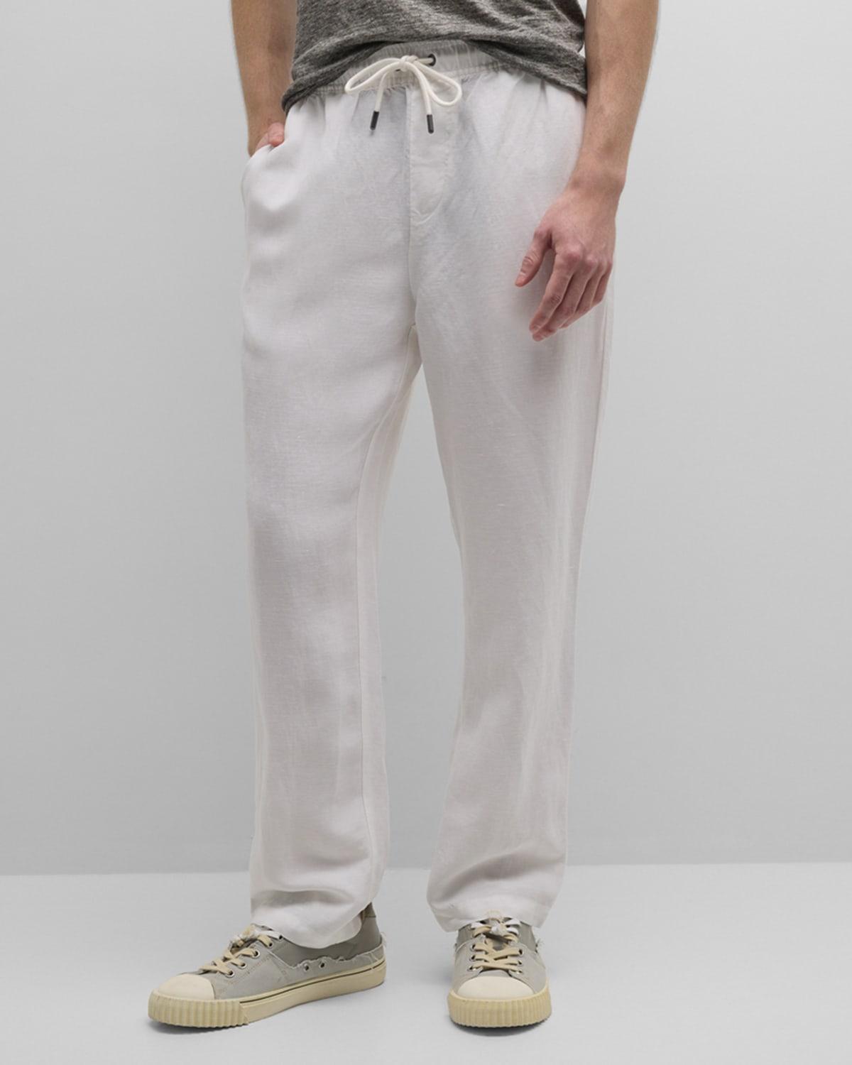 Mens Linen-Blend Drawstring Pants product image