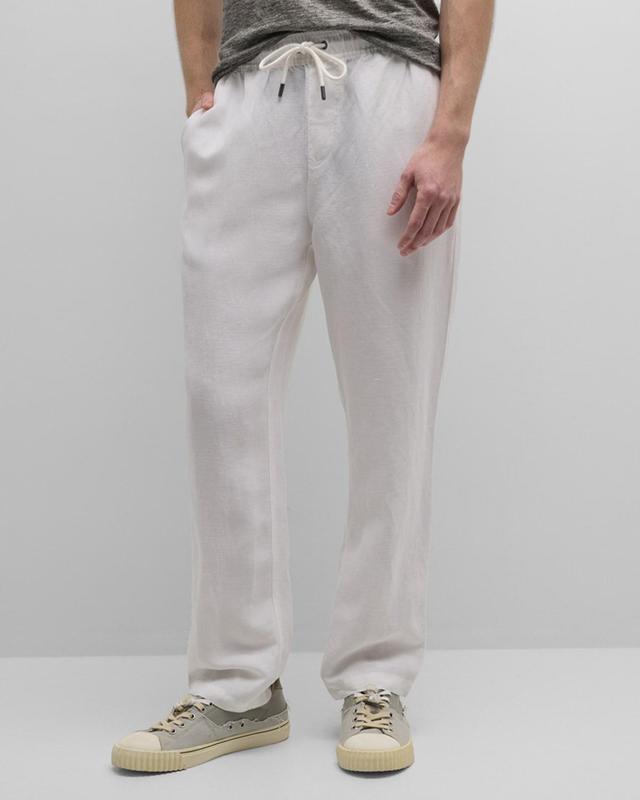 Mens Linen-Blend Drawstring Pants Product Image