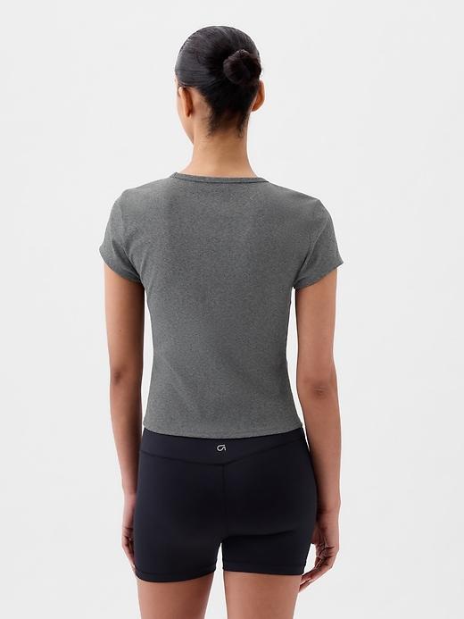 GapFit Studio Rib Cropped T-Shirt Product Image