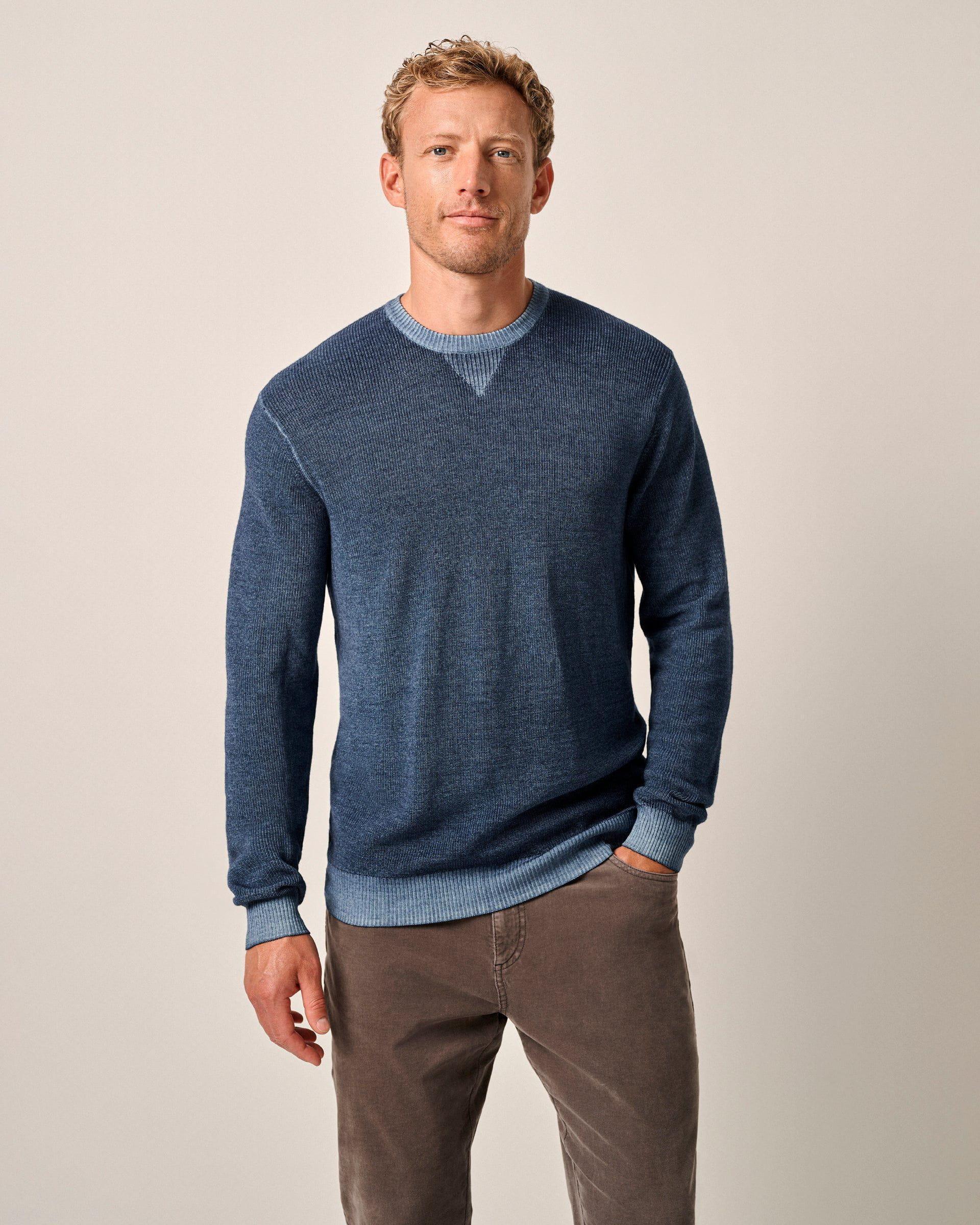 Burgess Garment-Dyed Crewneck Sweater Male Product Image