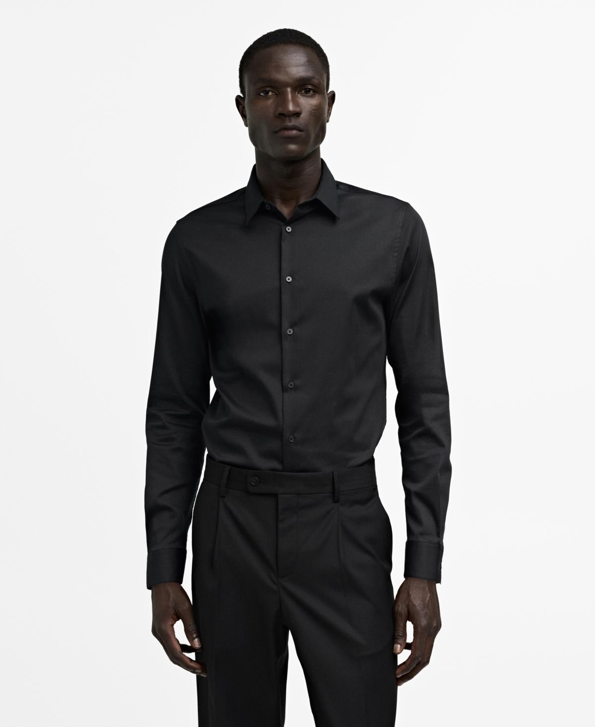 Mango Mens Super Slim-Fit Poplin Dress Shirt Product Image