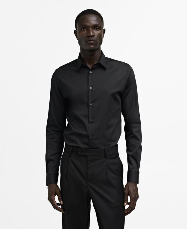 MANGO MAN - Super slim-fit poplin suit shirt sky blueMen Product Image